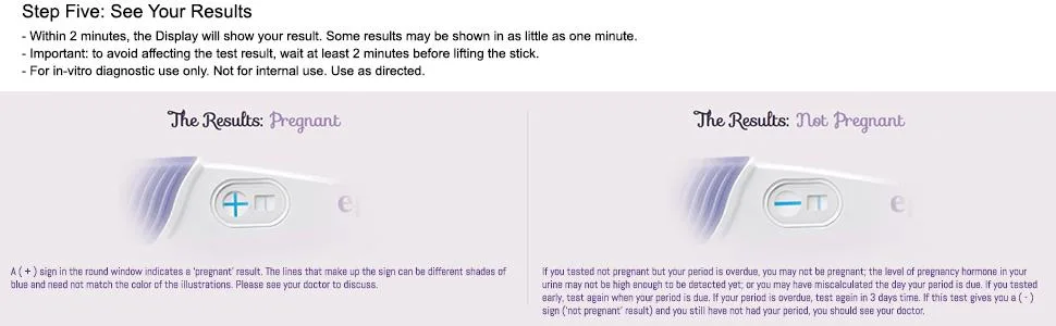 E.p.t Early Pregnancy Test, 2-Count - product information 2