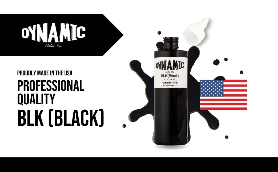 Dynamic Black Ink 8oz Bottle - Black Ink 8oz