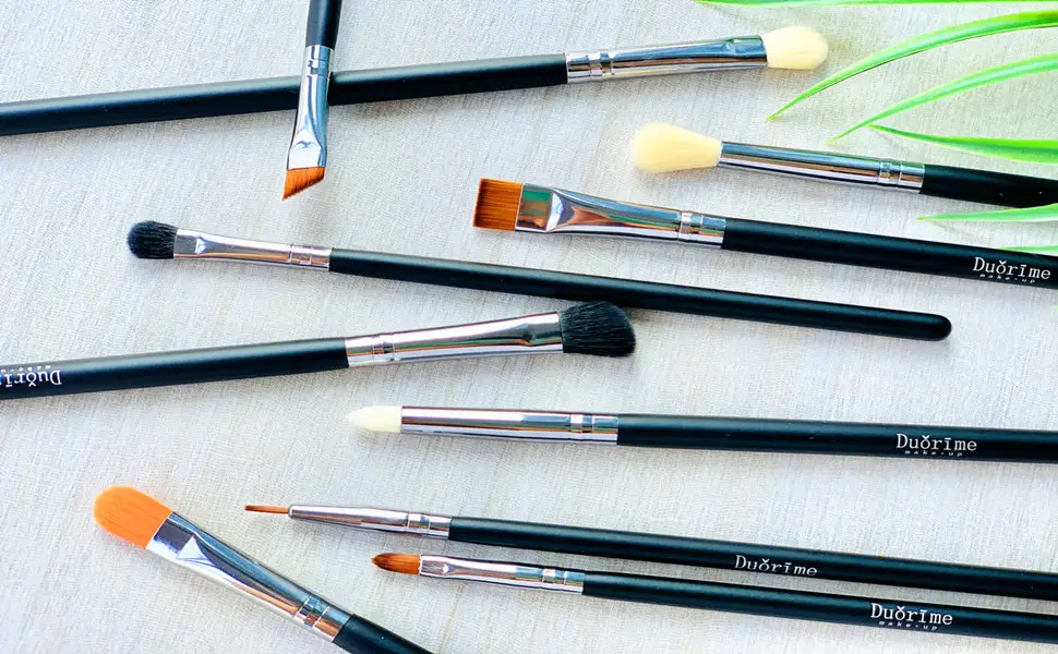 Duorime Silky 10Pcs Eyeshadow Makeup Brush Set Essential Eye Makeup Brushes Kit For Blending Eyeshadow, Eyeliner, Crease, Eyebrow Cosmetics Tool - beauty brushes