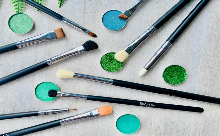 Duorime Silky 10Pcs Eyeshadow Makeup Brush Set Essential Eye Makeup Brushes Kit For Blending Eyeshadow, Eyeliner, Crease, Eyebrow Cosmetics Tool - eyeshadow cosmetics