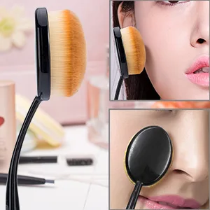 Duorime New 7pcs Black Oval Toothbrush Makeup Brush Set Cream Contour Powder Concealer Foundation Eyeliner Cosmetics Tool  7 Piece Assortment - product information 2