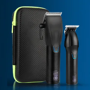 Dumite Hair Clippers for Men,Professional Hair Cutting Kit,Cordless Barber Clipper and T-Blade Beard Trimmer Set (Black) - Package