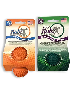 Due North Foot Rubz Combo Pack, Original Foot Rubz & Foot Massage Roller, 0.6 lb., multi colored, 2 piece set, (DNFCP3 Foot Rubz Ball/Foot Massage Roller Combo Pack - product information 2