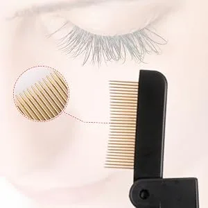 DUcare Eyelash Comb Separator Eyelashes Eyebrow Mascara Brush Applicator Eyelash Definer With Comb Cover Cosmetic Brushes Tool (Black) Duo - product information 22