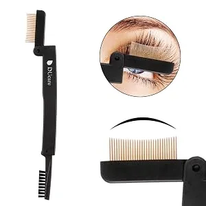 DUcare Eyelash Comb Separator Eyelashes Eyebrow Mascara Brush Applicator Eyelash Definer With Comb Cover Cosmetic Brushes Tool (Black) Duo - product information 23