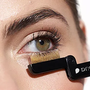 DUcare Eyelash Comb Separator Eyelashes Eyebrow Mascara Brush Applicator Eyelash Definer With Comb Cover Cosmetic Brushes Tool (Black) Duo - product information 27