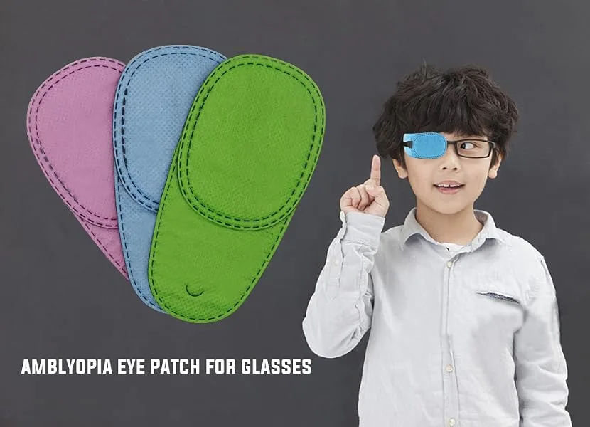 Adecco LLC 6pcs Amblyopia Eye Patches For Glasses Kids Eye Patch Strabismus Lazy Eye Patch (mix) - product information 19