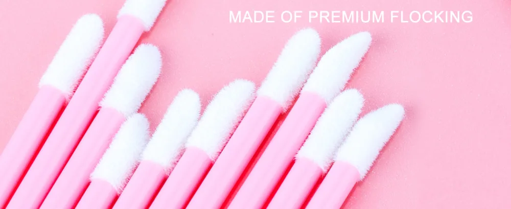 KINGMAS 500 Pack Lip Wands Applicators Disposable Lip Brushes Lipstick Gloss Wands Applicator Makeup Tool Kits (500 Pack) - 500 Pack Lip Wands 5