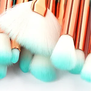 Tenmon 11 PCS Makeup Brush Set Eyeshadow Eyeliner Makeup Brush Makeup Foundation Eyebrow Eyeliner Blush Cosmetic Concealer Brush fish - soft bristles