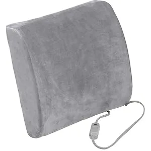 Drive Medical Comfort Touch Heated Lumbar Support Cushion, Gray - product information 1