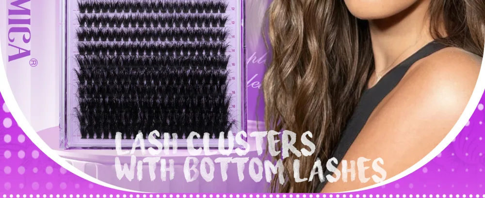Yawamica Cluster Eyelash Extensions Fluffy Lash Clusters with Bottom Lashes 200D Volume Individual Lashes 315pcs Wispy Eyelash Clusters 10-20mm DIY Lash Extension at Home - lash clusters1.1