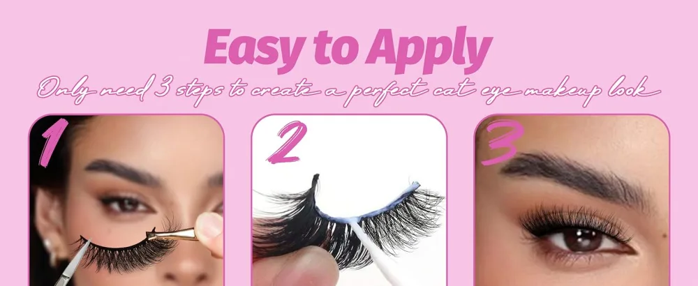 Losha Lashes Fluffy Cat Eye Lashes 14 Pairs 3D False Eyelashes Soft Crossed Eye Lashes Pack Comfortable Fake Eyelashes(614) Attractive Eye - lashes-614