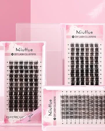 180PCS Cluster Lashes Wispy 3D Effect Fluffy Volume Lash Clusters Eyelash Extensions Multiple Layers Individual Faux Mink False Eyelashes(8-16mm Mixed) - 72 Cluster Lashes