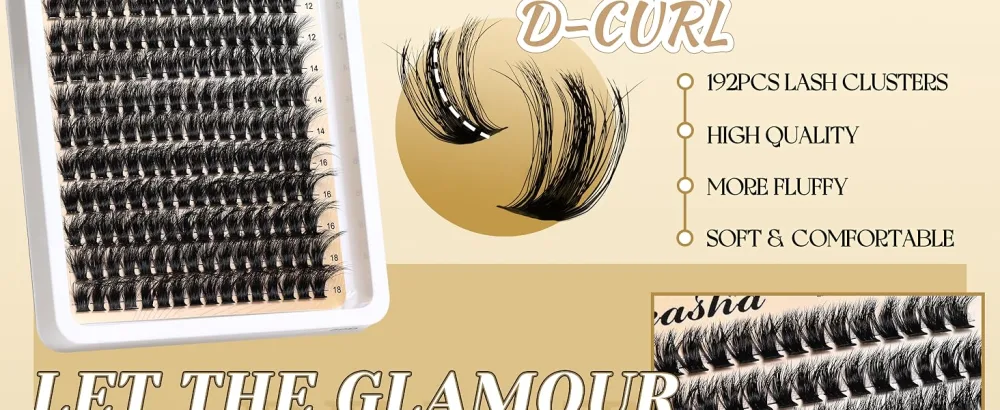 Veleasha Lash Clusters 80D Fluffy Individual Lashes 10-18mm D Curl Volume Eyelash Clusters 192PCS Lash Extension Thick Cluster Eyelash Extensions Soft DIY Cluster Lashes at Home(S-80D 10-18MM) - Fluffy lash clusters