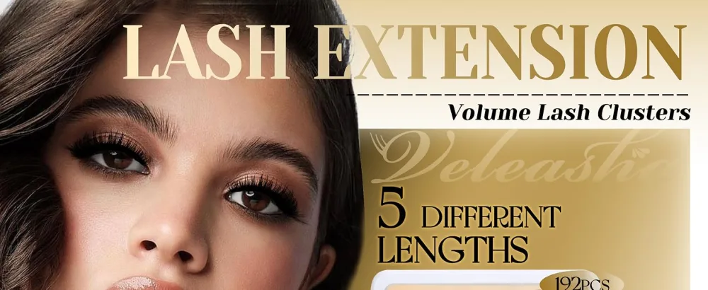 Veleasha Lash Clusters 80D Fluffy Individual Lashes 10-18mm D Curl Volume Eyelash Clusters 192PCS Lash Extension Thick Cluster Eyelash Extensions Soft DIY Cluster Lashes at Home(S-80D 10-18MM) - Lash extension