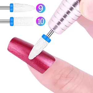 Drill Bits for Nails, Flasoo 12Pcs Nail Drill Bit Set Cuticle Bit for Acrylic Nail Gel Nail, Fine Grits Efile Bits for Electric Manicure Machine Home Salon Use - 3/32 nail drill bit