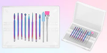 Drill Bits for Nails, Flasoo 12Pcs Nail Drill Bit Set Cuticle Bit for Acrylic Nail Gel Nail, Fine Grits Efile Bits for Electric Manicure Machine Home Salon Use - drill bit polygel