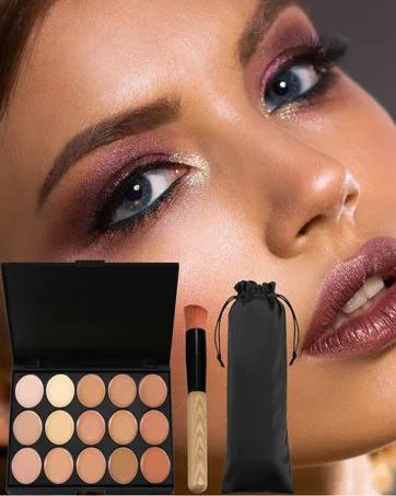 Vtrem 2 Pack Color Removal Sponge Portable Makeup Brush Clean Sponge Box Activated Carbon Dry Cleaning Tool Easily Remove Eye Shadow or Blush Color from Makeup Brushes - Contour Palette Kit
