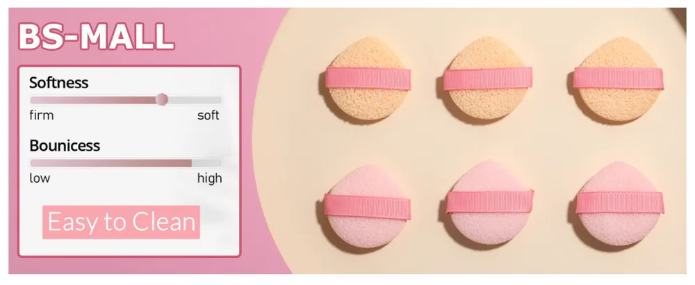 BS-MALL Face Clean Sponge Gentle Clean Makeup Removal Pad Pack of 6 - product information 26