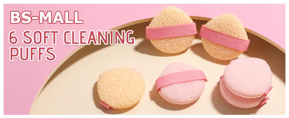 BS-MALL Face Clean Sponge Gentle Clean Makeup Removal Pad Pack of 6 - product information 29