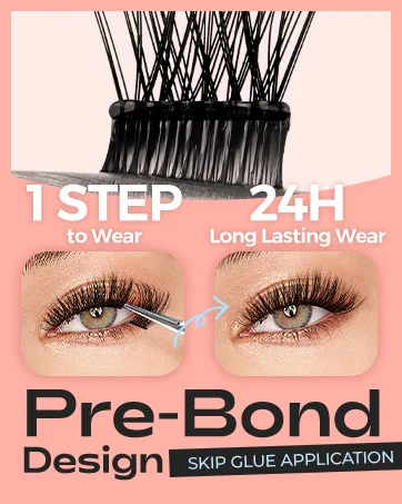 LASHVIEW Self Adhesive Eyelashes D Curl Press On Lash Clusters Kit Pre Glued Eyelash Clusters with Applicator No Glue No Remover Needed DIY Lash Extension Kit 10-16mm (N06 78Pcs) - LASHVIEW