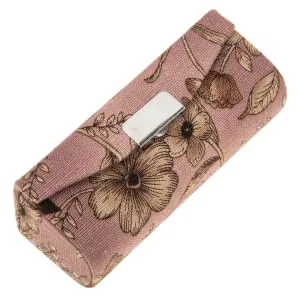 Luxshiny Lipstick Case with Mirror Floral Lipstick Case Lipstick Purse Holder for Purse Travel Makeup (Pink) - product information 22