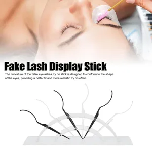 6 Pcs False Eyelashes Display Stick Holder Eyelash Display Stick Washable Reusable 3D Lash Try on Sticks Set for Beauty Salons - product information 16