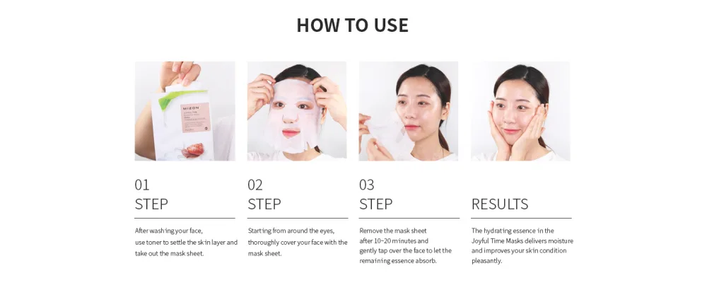  MIZON SET: Joyful Time Essence Mask Sheet (16 Combo Pack Facial Mask Sheets) - mizon mizon mask sheets korean mask sheets facial mask sheets korean skin care mask sheet set