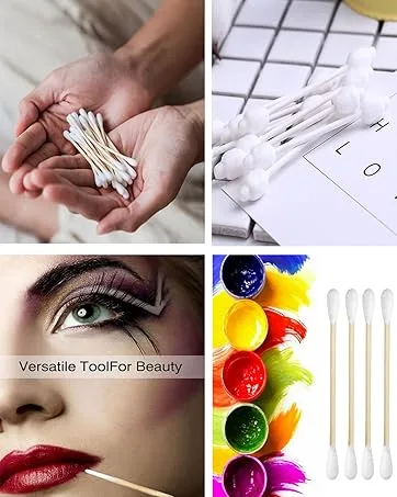 1000 Count Mini Cotton Swabs Spiral/Round Cotton Swab with Paper Stick for Personal Care and Cleaning 1000pcs - ????