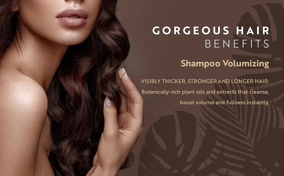 Salon Grade Daily VOLUMIZING Shampoo Natural Ingredient Solutions Sulfate Free & Vegan (Volumizing 8.45 Ounce (Pack of 1)) Tilly - Leafality Volumizing Shampoo, gorgeous hair benefits, visibly thicker, stronger & longer hair