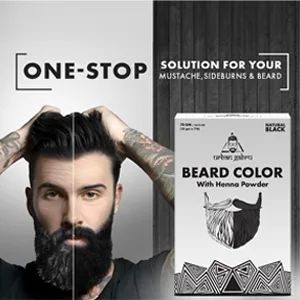 UrbanGabru Beard Color with Henna Power for Men 70g - Black (Pack of 1) - UrbanGabru
