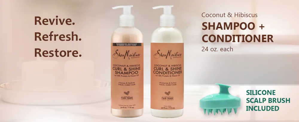 Shop Shea Moisture Coconut & Hibiscus Shampoo & Conditioner Set