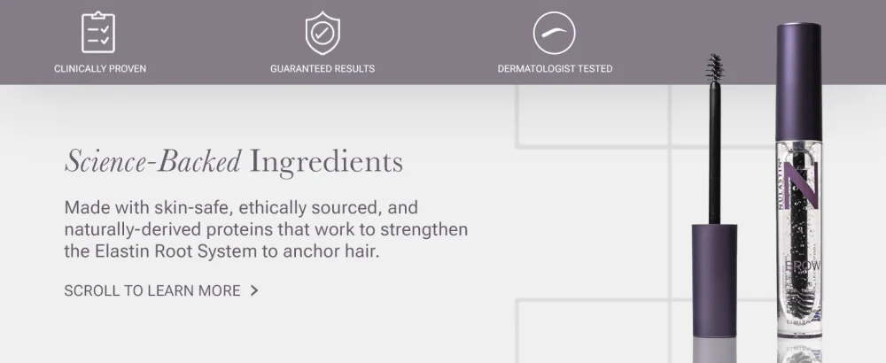 NULASTIN BROW Renewing Serum with Elastaplex Eyebrow Enhancing Treatment for Thicker Looking Brows Vegan-Friendly & Cruelty-Free (3ml) 0.1 Ounce (Pack of 1) - Science-Backed Ingredients