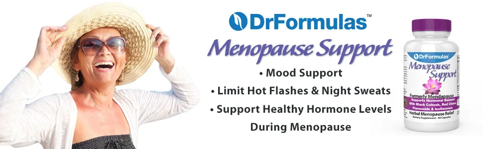 DrFormulas Menopause Supplement, Cream, 60 Count Non-Vegetarian Capsules 60 Count (Pack of 1) - herbal menopause supplements support remedy remedies hot flashes night sweats mood swings