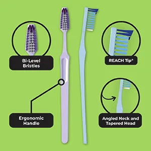 Reach Crystal Clean Toothbrush Soft Bristles 1 Count (Pack of 6) - Extensive Design