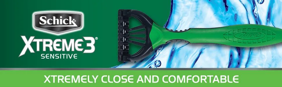 Schick Xtreme 3 Blade Sensitive Skin Disposable Razor for Men Pack of 8 - product information 1