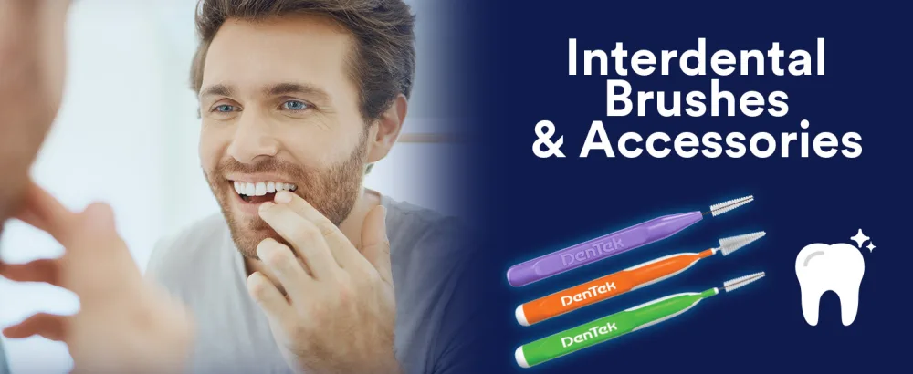 DenTek Easy Brush Interdental Cleaners | Brushes Between Teeth | Standard | Mint Flavor | 10 Count (Pack of 6) - interdentals
