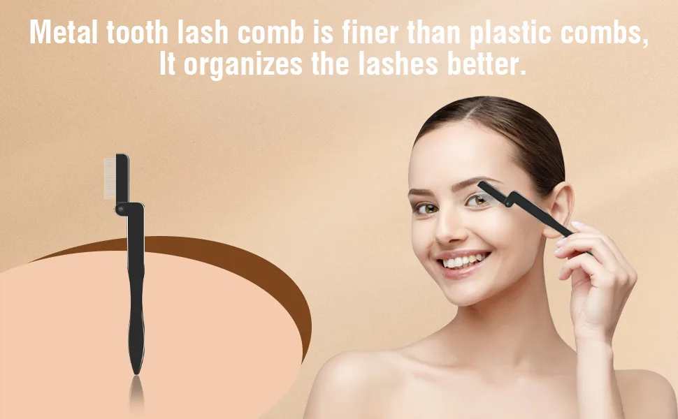 3PCS Eyelash Comb Lash Separator Brow Brush & Eyebrow Spoolie for Removes Clump Mascara 3 Piece Set - eyelash comb