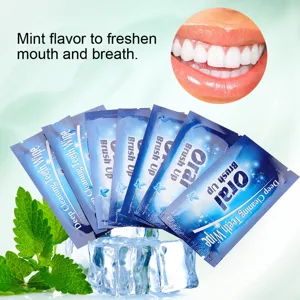 Teeth Wipe Cloth 50Pcs Wipes Clean Teeth Wipe Cloth Tooth Cleansing Tool for Oral Deep Cleaning - JM08630-2