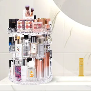 DreamGenius Makeup Organizer, 360 Degree Rotating Cosmetic Storage Organizer, 7-Layer Adjustable Makeup Display Case, Fits Jewelry Makeup Brushes and Lipsticks, Clear Acrylic - product information 5