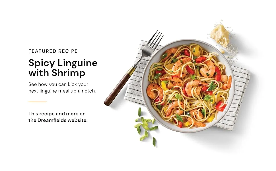 Dreamfields Pasta Dreamfields Healthy Pasta Living Linguine, 13.25 Ounce (Pack of 20) - Spicy Linguine with Shrimp Recipe
