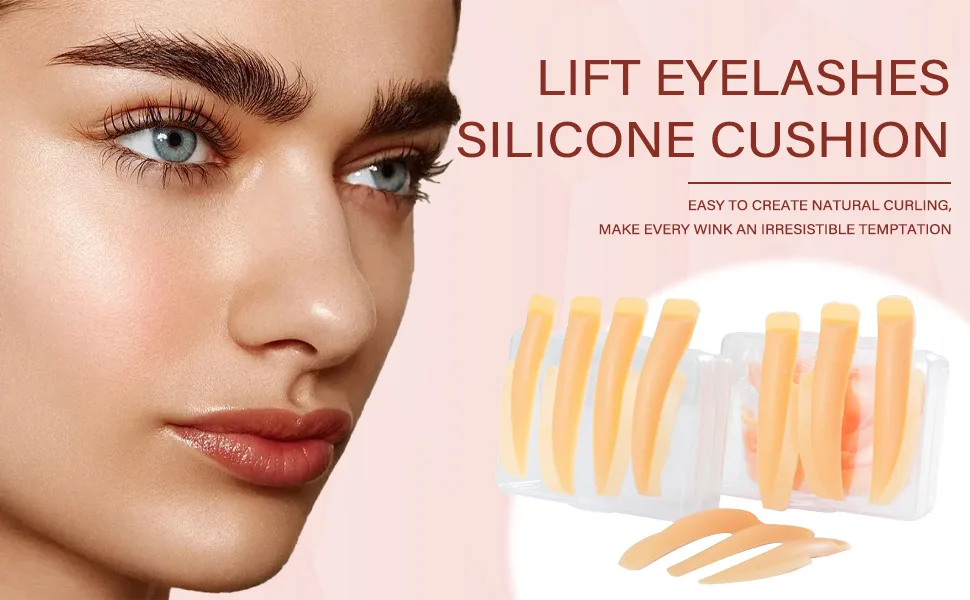 Silicone Curler Pad 10Pcs/5sizes for Lash Perm Kit Reusable Lower Lash Isolation Pads For Tint Perm Eyelashes (Yellow) - silicone lash perm pads