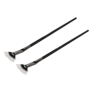 2pcs Fan Mascara Brushes Enhance Lower Lashes Fan Eyelash Brush Double LayerPrevent Clumping Mascara Fan Bent Brush for Salon - product information 3