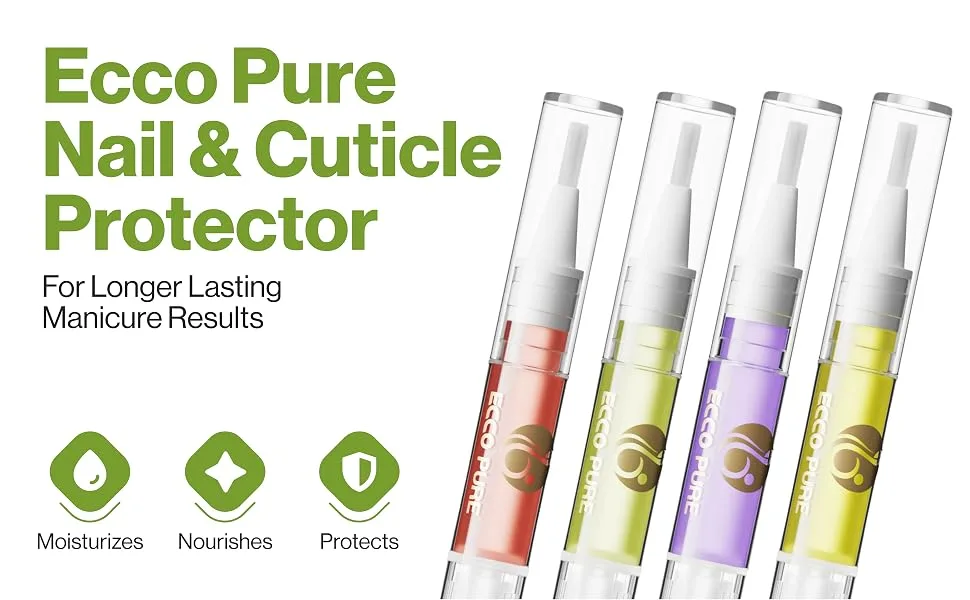 4-Pack Liquid Cuticle Protector Pen Nails Art Accessories Nail Strengthener Nail Polish Gel Base Cuticle Moisturizer CZN-0201 - cuticle oil