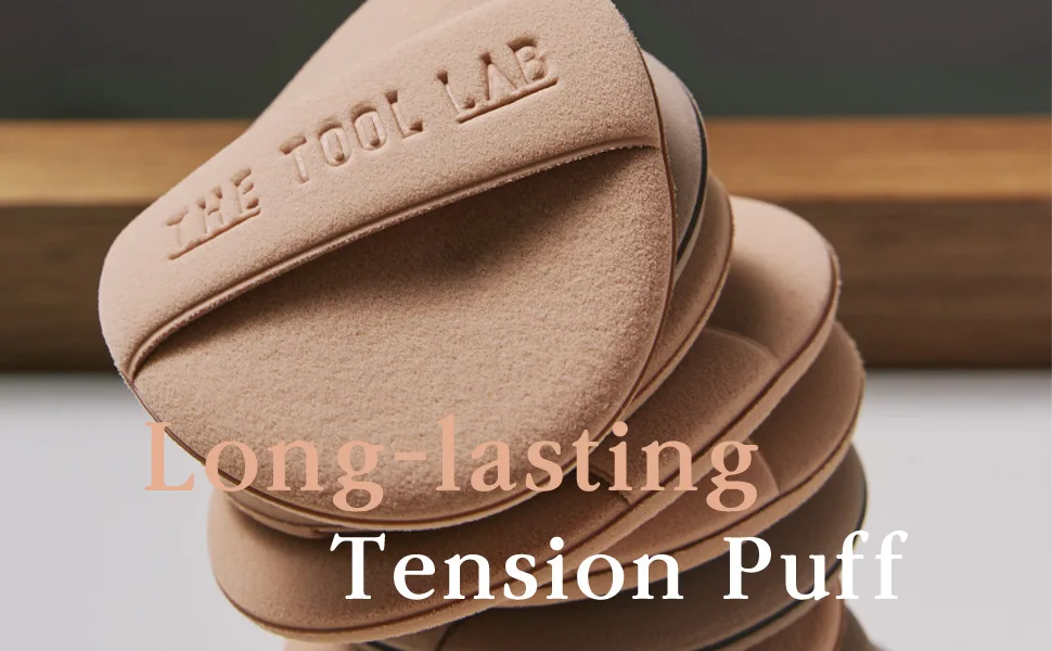 THE TOOL LAB Long-Lasting tesion Puff (Regular Moisturizing) Beige 2 Count (Pack of 1) - puff