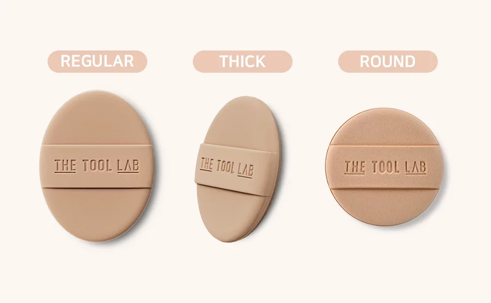 THE TOOL LAB Long-Lasting tesion Puff (Regular Moisturizing) Beige 2 Count (Pack of 1) - puff