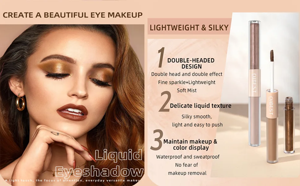 6Pcs Liquid Glitter Matte Eyeshadow Neutral Brown Liquid Glitter Eyeliner and Matte Cream Eyeshadow 2 in 1 Quick Drying Easy to Apply Long Lasting Shimmer Matte Eyeshadow Makeup Set - liquid glitter matte eyeshadow eyeliner and matte eyeshadow pearl and matte shimmer smudge
