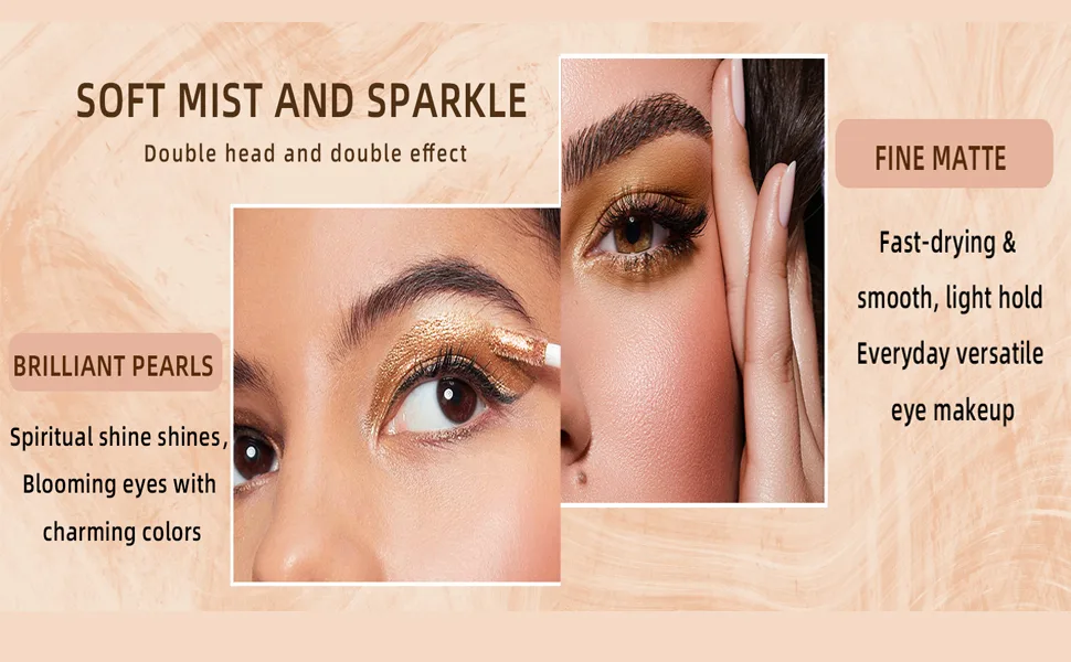 6Pcs Liquid Glitter Matte Eyeshadow Neutral Brown Liquid Glitter Eyeliner and Matte Cream Eyeshadow 2 in 1 Quick Drying Easy to Apply Long Lasting Shimmer Matte Eyeshadow Makeup Set - liquid glitter matte eyeshadow eyeliner and matte eyeshadow pearl and matte shimmer smudge