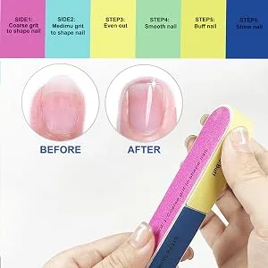 Gel Remover for Nails 2 Pack Nail Polish Remover with Cuticle Oil Pen And Nail Buffer & Cuticle Pusher Manicure Tools 3-5 Minutes Professional Quick Remove Polish No Soaking or Wrapping - Nail Buffer