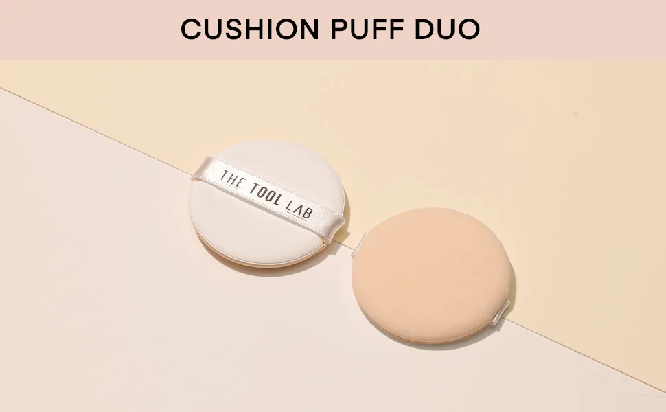 THE TOOL LAB 1035 Cushion Puff Duo (2ea) - Makeup Puff Air Cushion Puff (2pcs/set) Korean Cosmetics - 1039